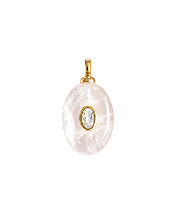 Clear Quartz Gemstone Medallion