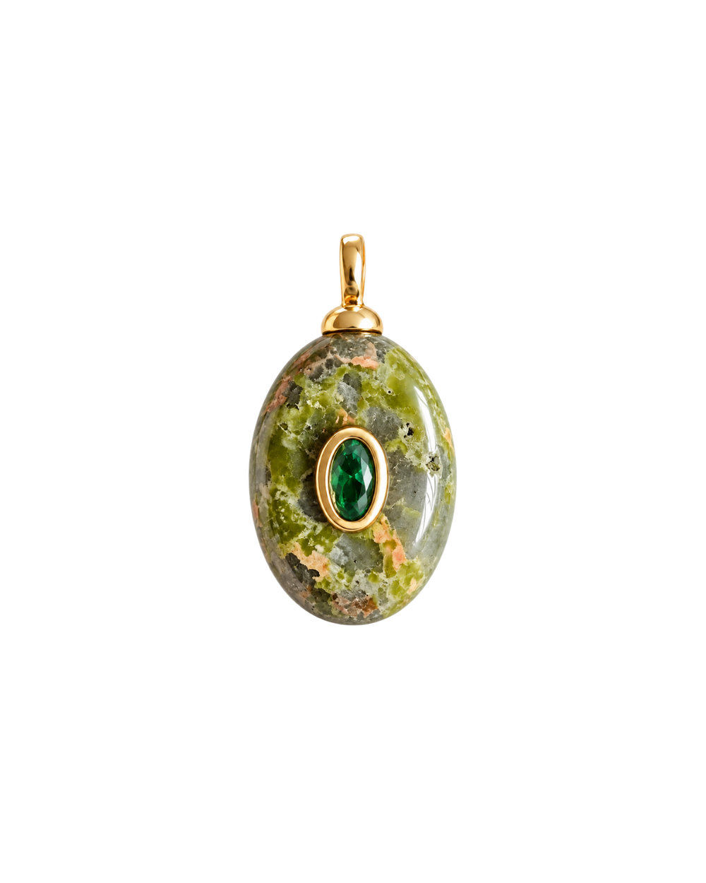 Unakite Gemstone Medallion