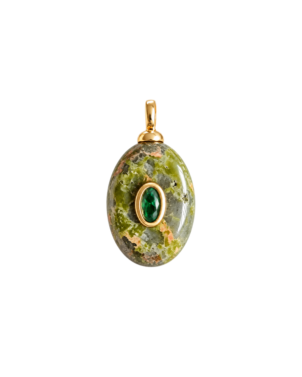 Unakite Gemstone Medallion