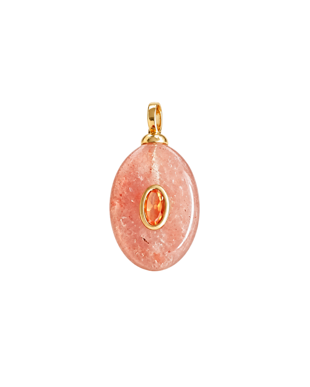 Strawberry Quartz Gemstone Medallion