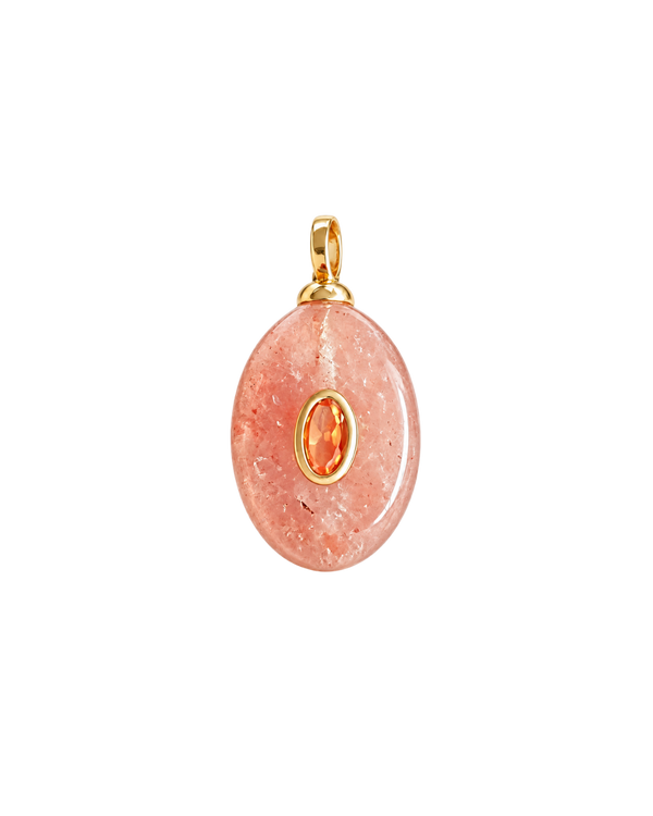 Strawberry Quartz Gemstone Medallion