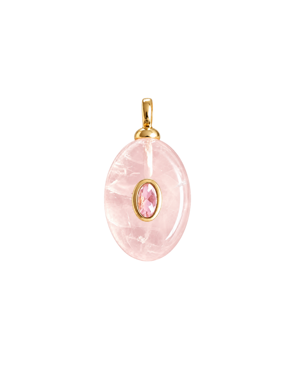 Rose Quartz Gemstone Medallion