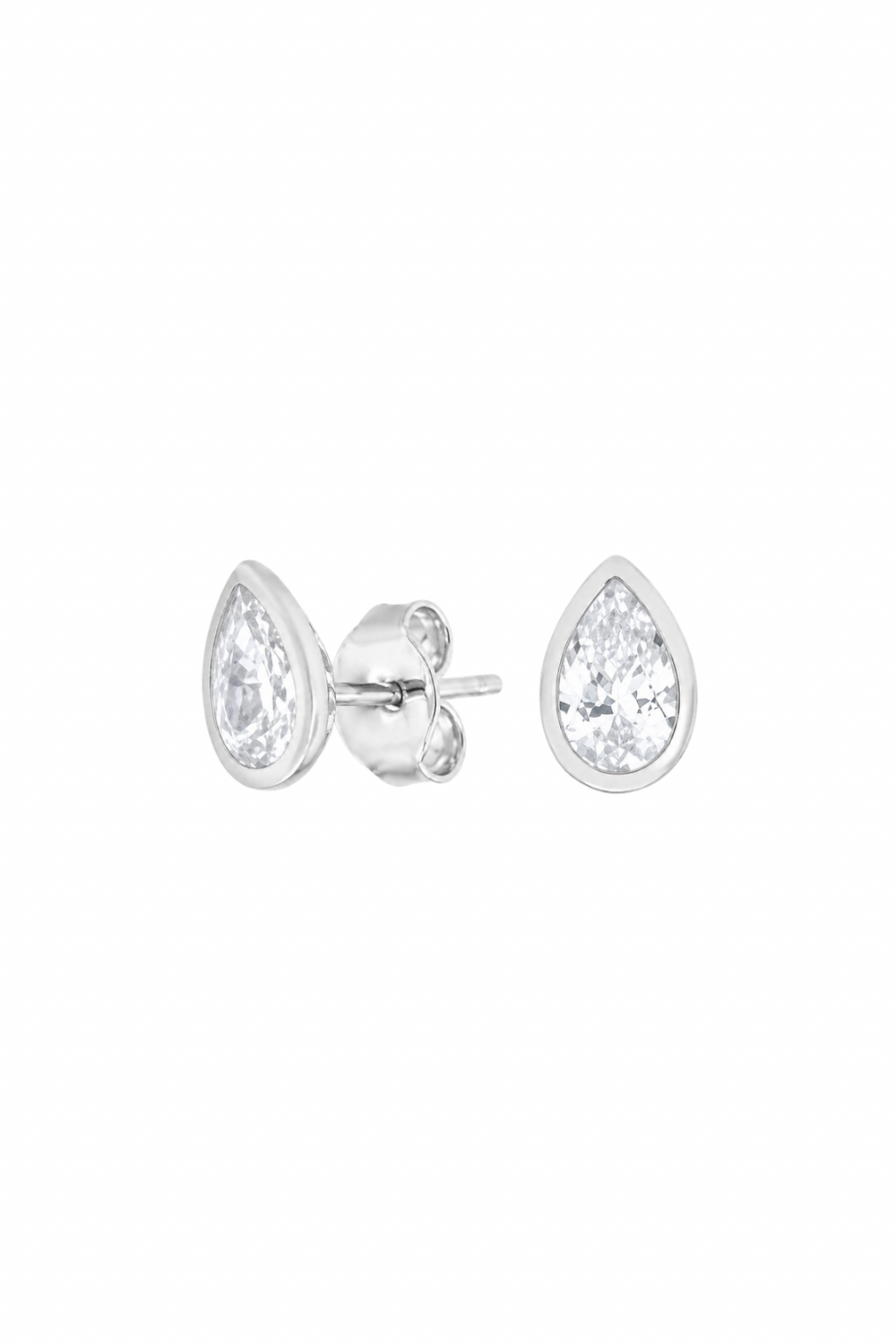Aretes Aura de plata .925 con zirconias champagne