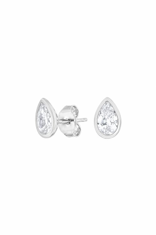 Aretes Aura de plata .925 con zirconias champagne