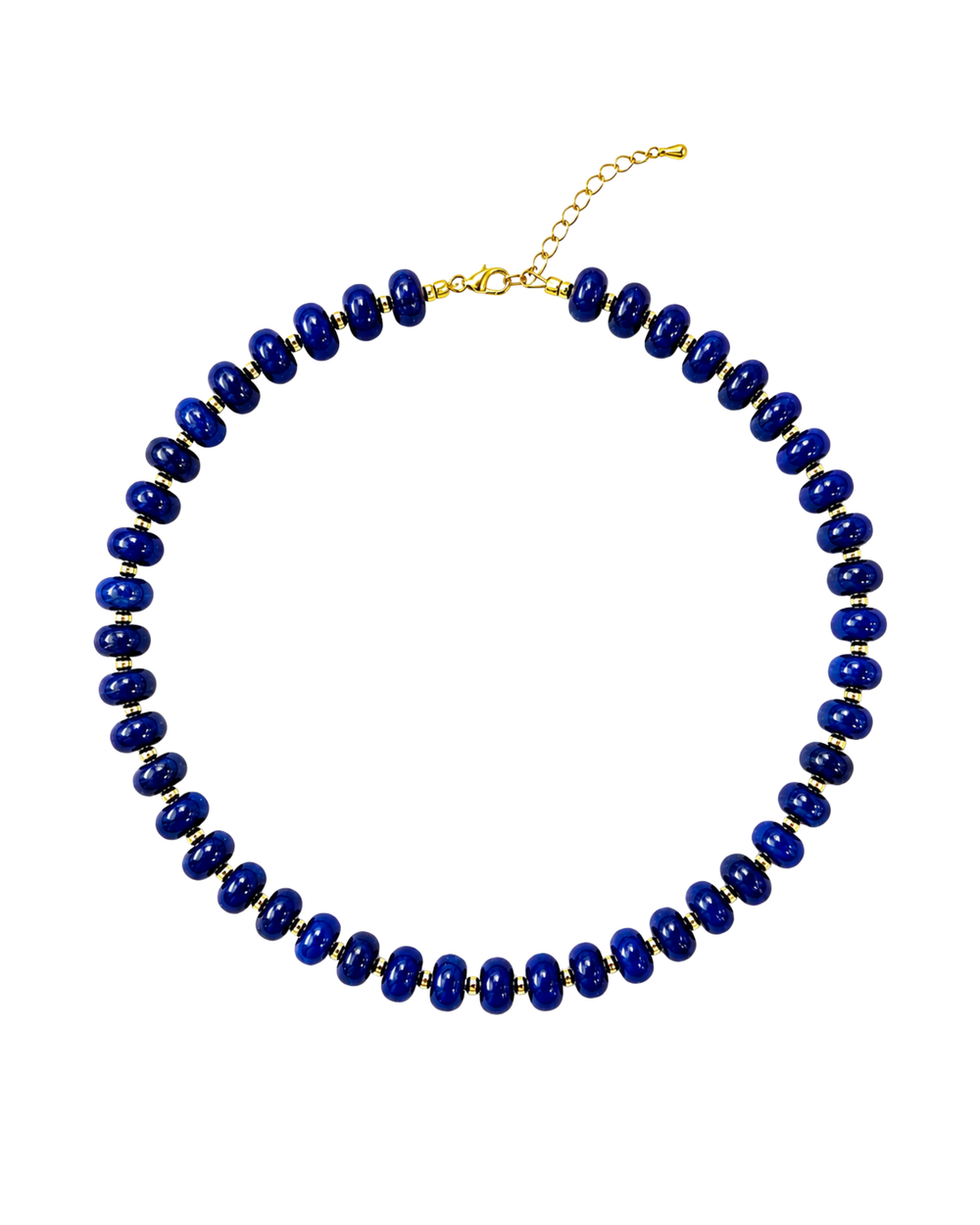 Candy Unicolor Necklace con lapislázuli natural y baño de oro 18K