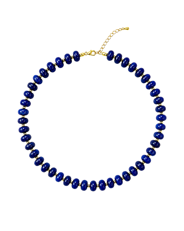 Candy Unicolor Necklace con lapislázuli natural y baño de oro 18K
