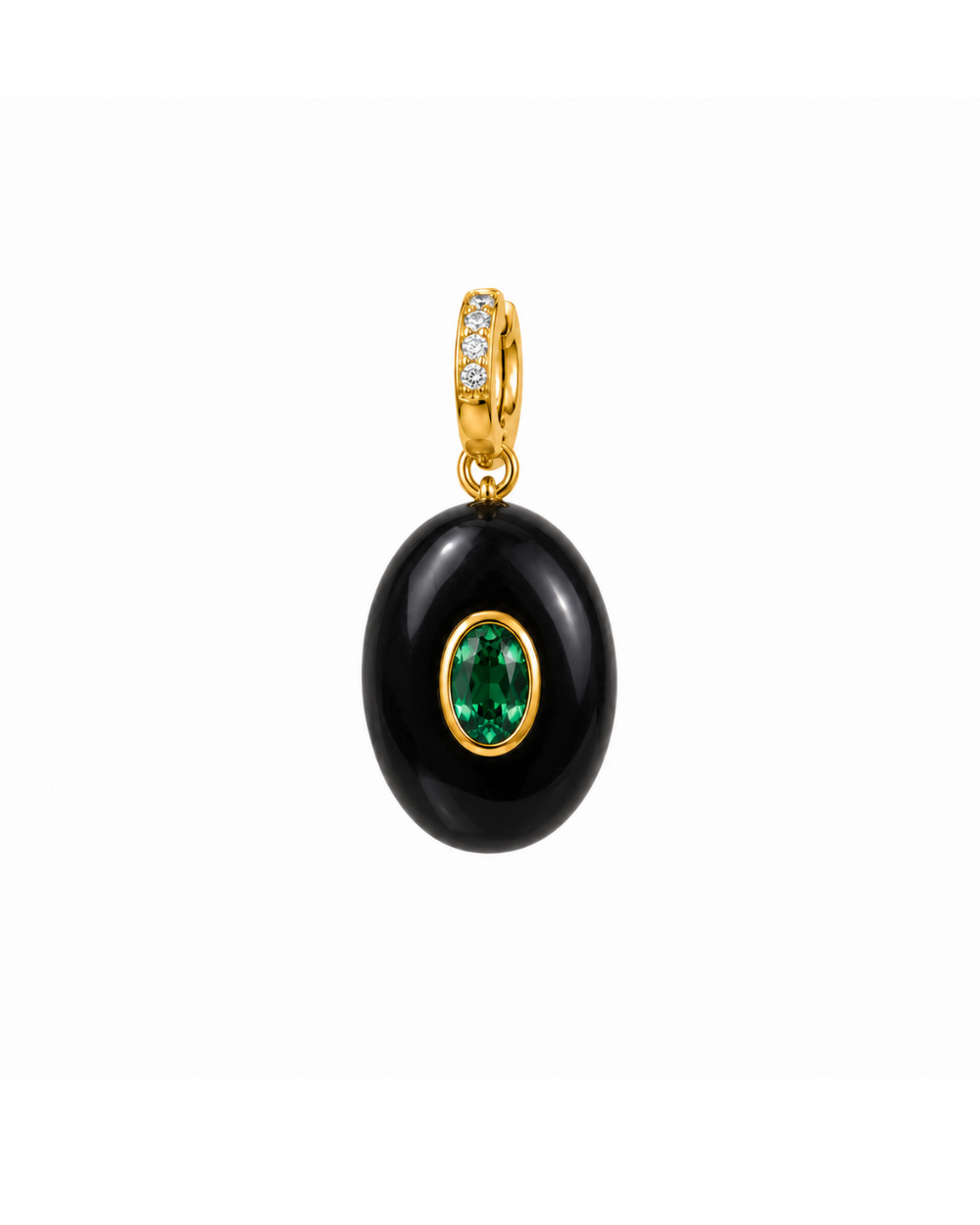 Aura Oval Natural Gem Black Ónix