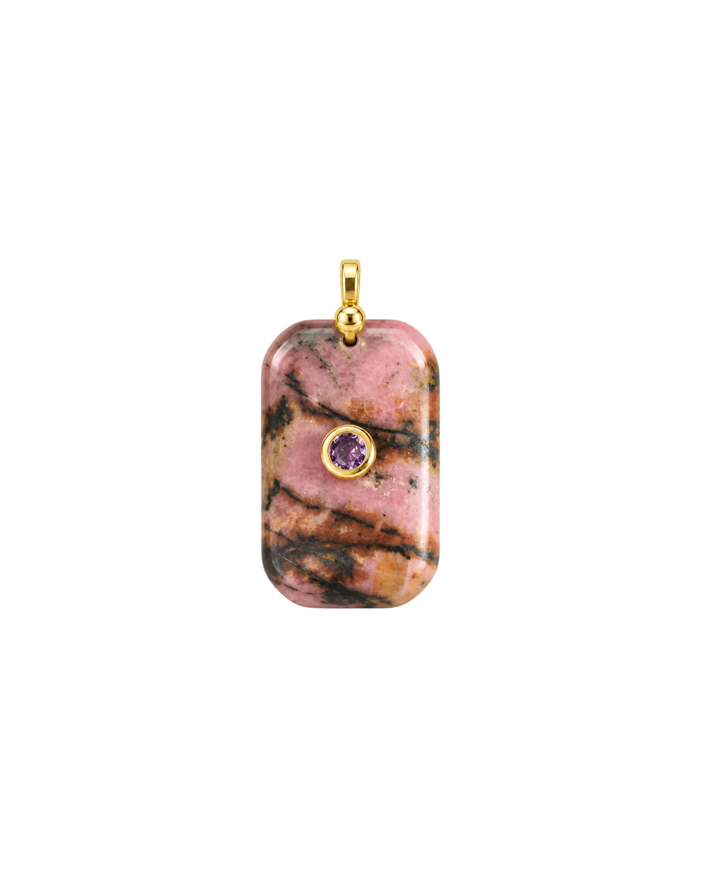Rectangle Charm Rodonita