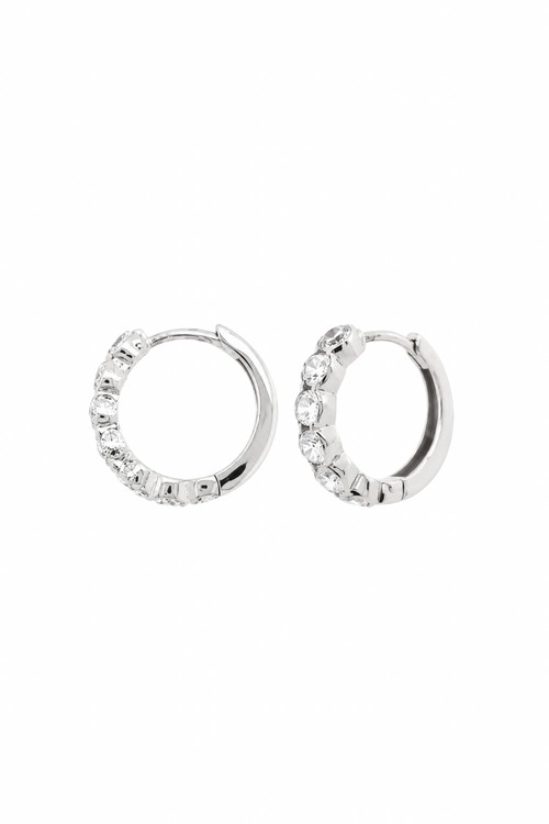 Arracadas Rivière de plata .925 con zirconias