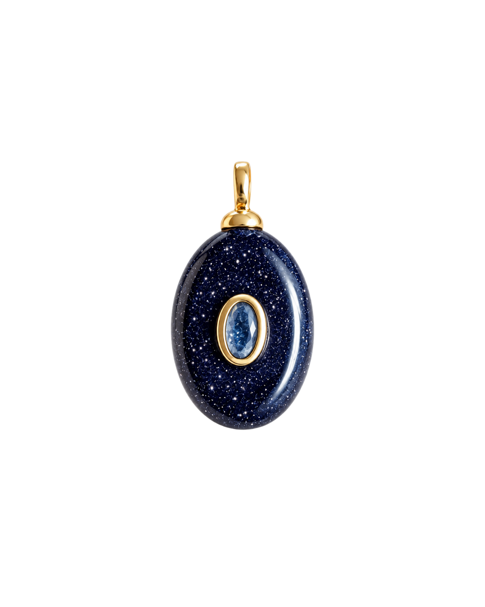 Blue Sand Agate Gemstone Medallion