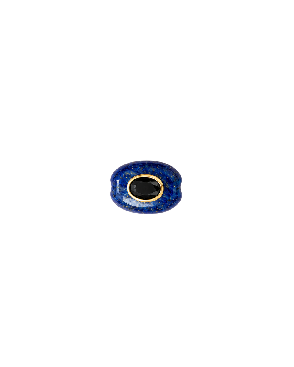 Charm para cadena rígida con zafiro azul natural y baño de oro 18K