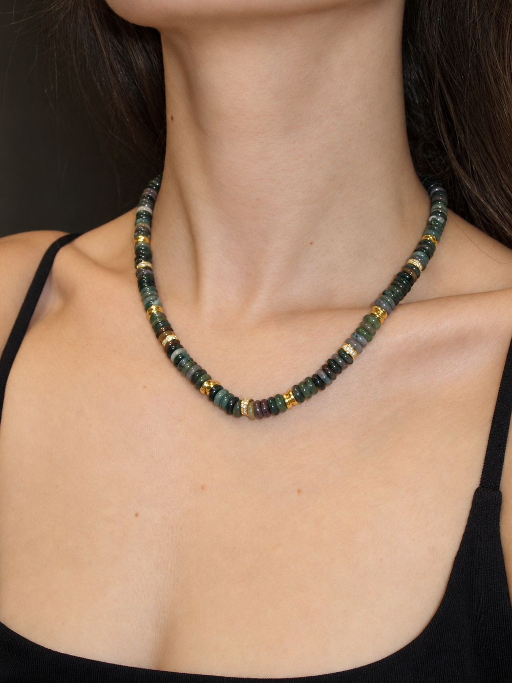 Puca Luxe Collection Ágata Verde Collar