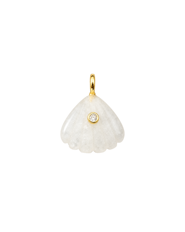 Shell Charm Piedra Luna Blanca